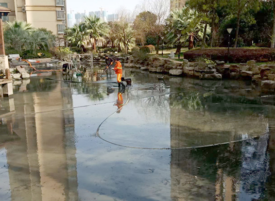 临潼景观池淤泥清理